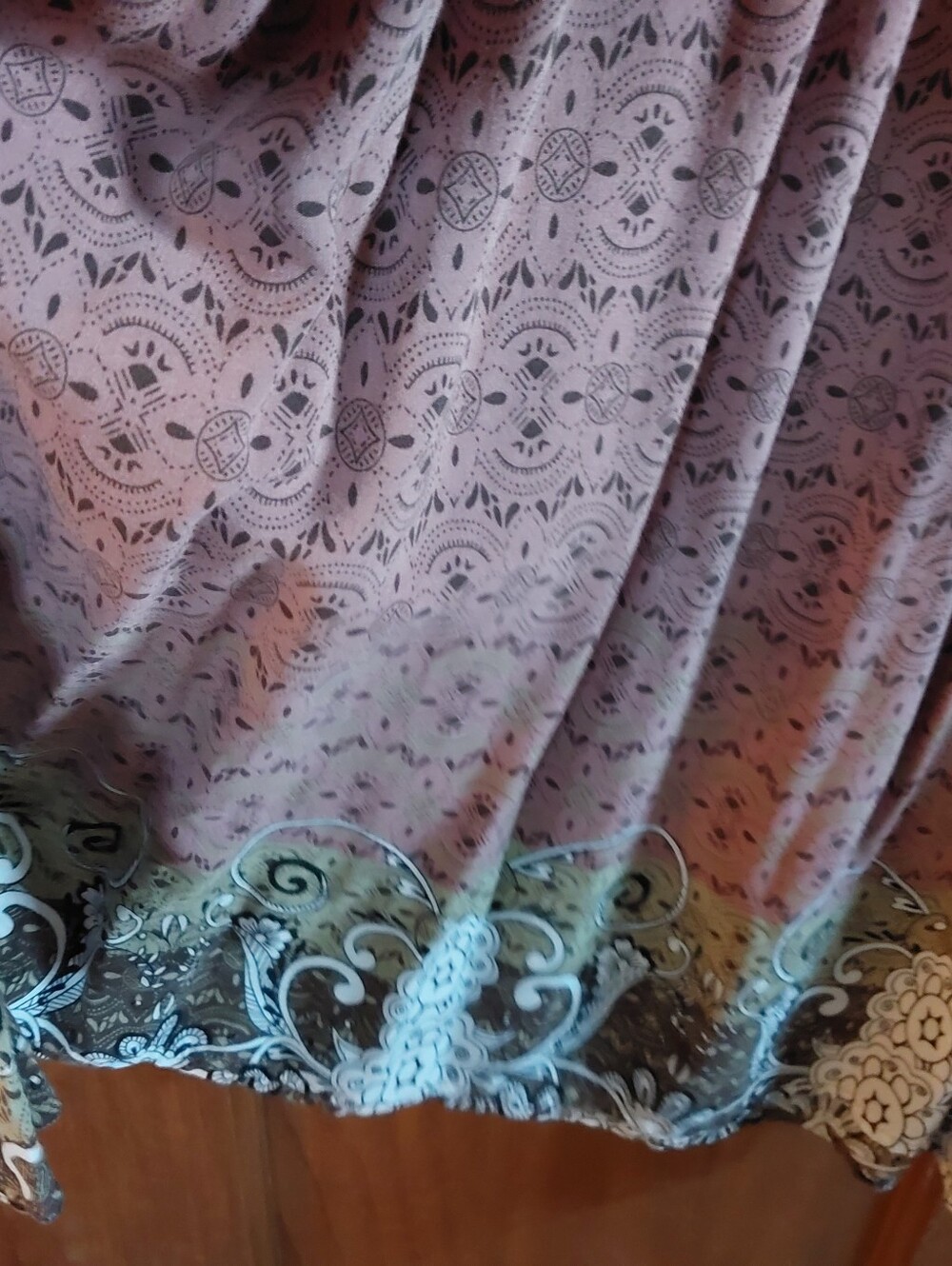 Jodifel Dusty Rose Maxi Dress with White Crochet Yoke - Picture 4 of 6